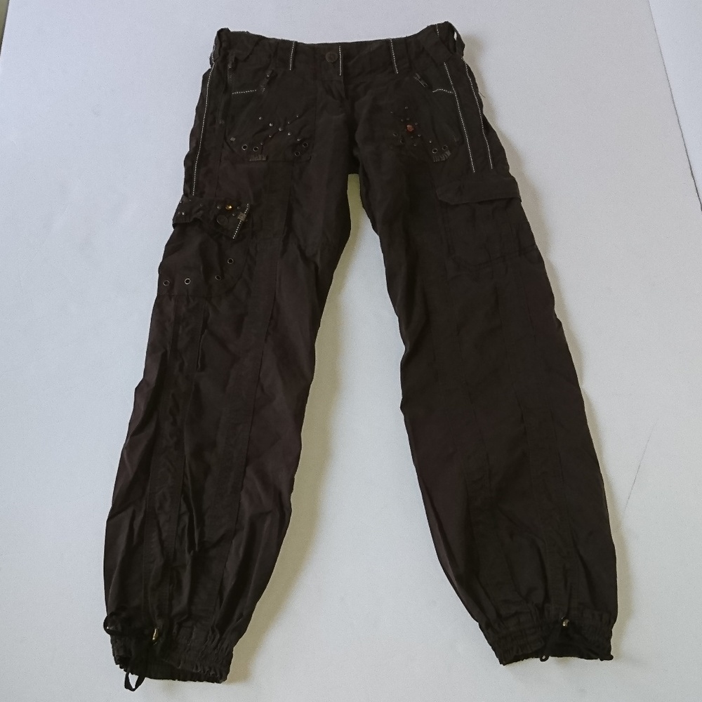 Bunka Brown Embellished Cargo Pants Sz 40EU/US M
